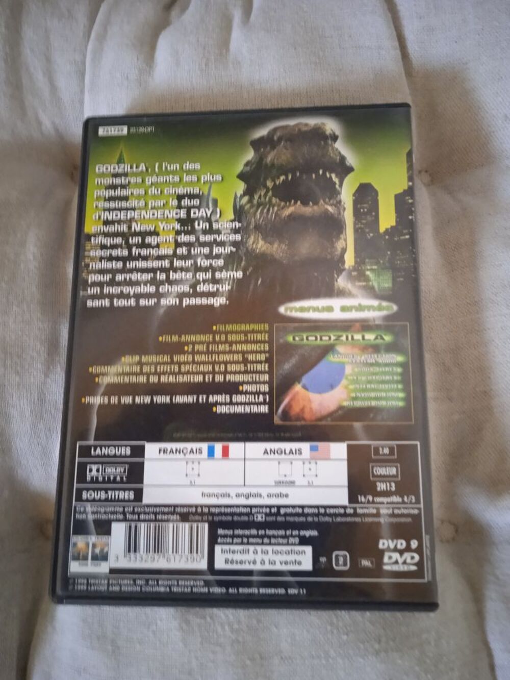 DVD Godzilla
1998 DVD et blu-ray