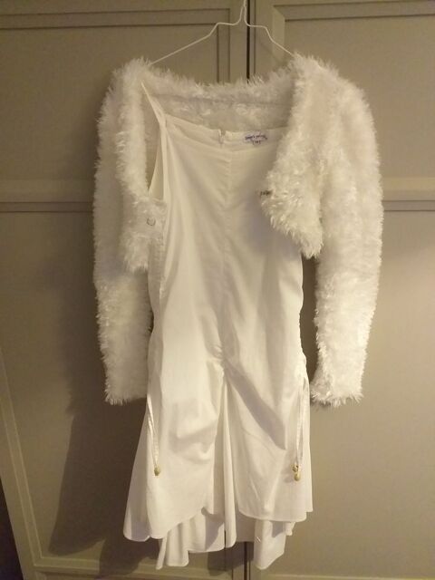 Robe de crmonie + bolro blanc tricot main, taille 14 ans 35 Bretteville (50)