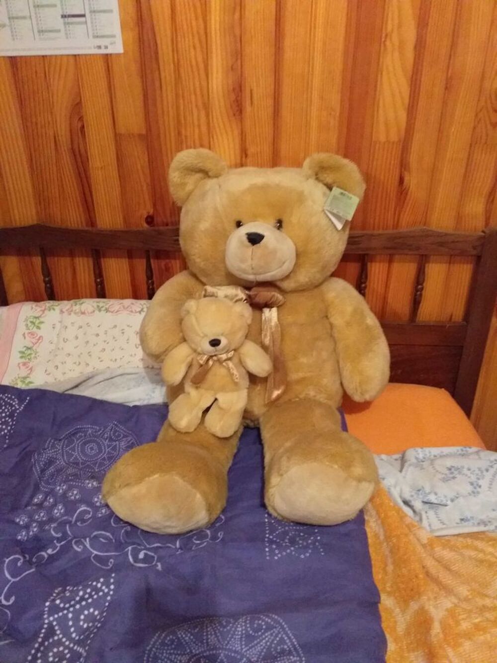 une peluche un Ours et son petit Jeux / jouets