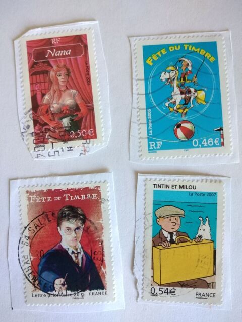 Lot de 10 timbres de collection 3 Baignes-Sainte-Radegonde (16)