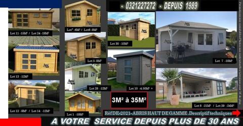 chalet de jardin de 18M avec double porte dstockage 2790  2790 Arras (62)