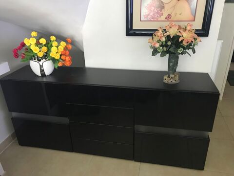 Magnifique dressoir en laque noire 100 Aix-en-Provence (13)