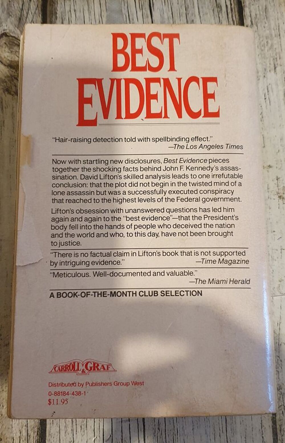 Best Evidence (Assassinat JFK) Livres et BD