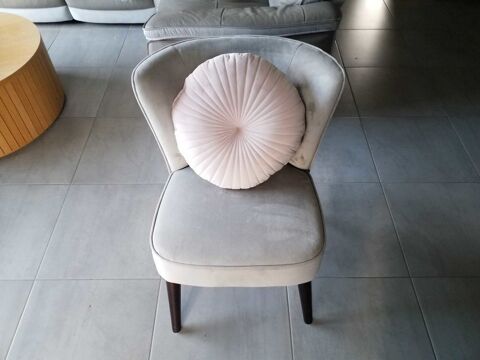 Fauteuil tissu gris avec coussin �   retirer sur place 50 Biscarrosse (40)