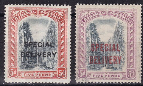 Timbres Grande Bretagne-GB-BAHAMAS timbres de guerre 1916-18 1 Lyon 5 (69)