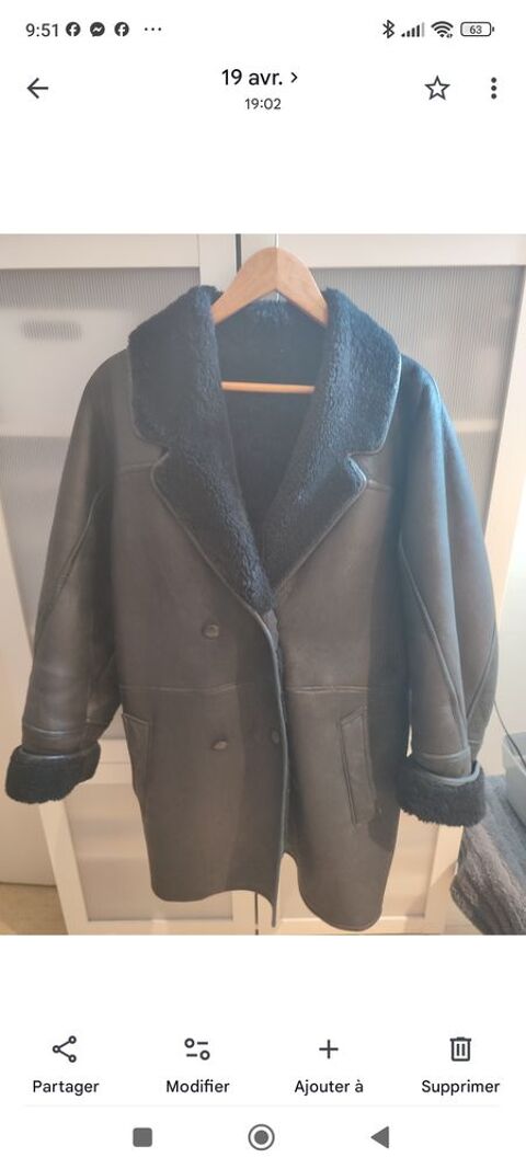 Manteau 3/4 Sacha Gautier en mouton retourné 70 Orthez (64)