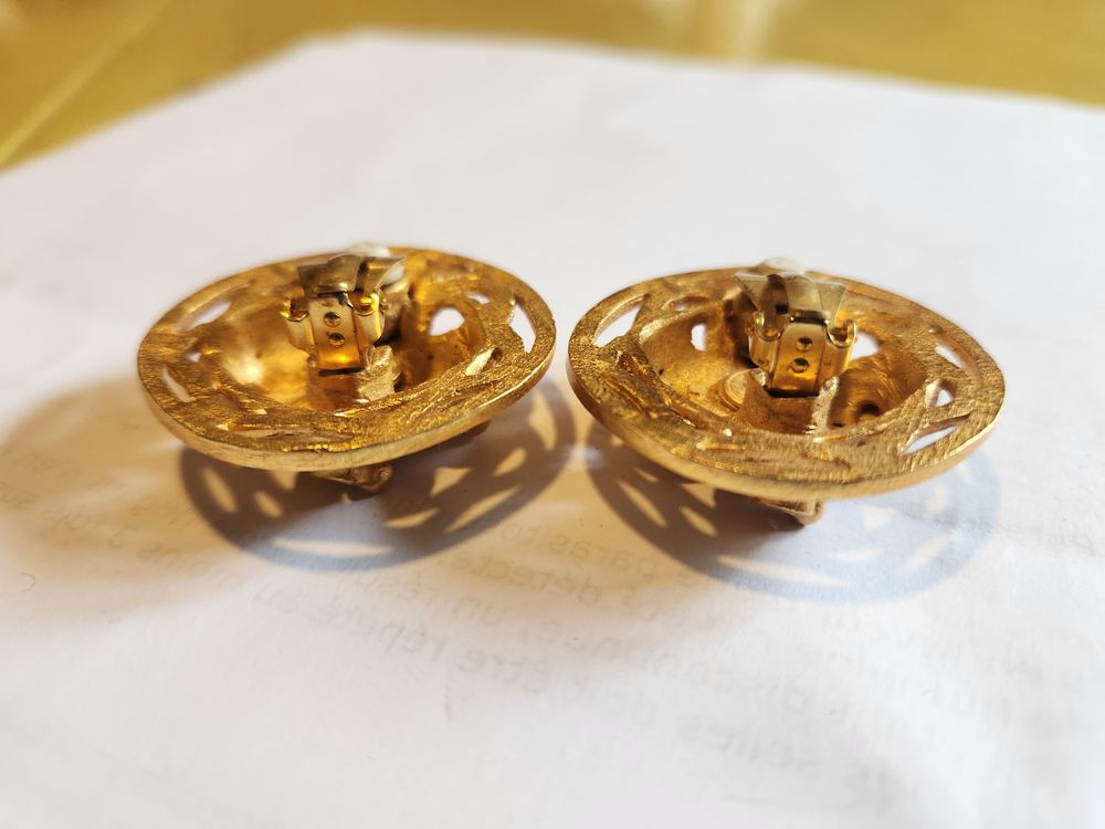 BO Clip ronde strass Crystal LANVIN Bijoux et montres