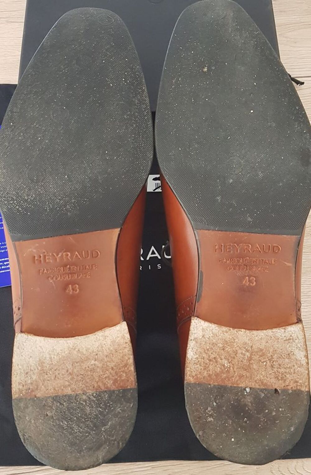 Chaussures en cuir marron pour homme marque Heyraud Chaussures