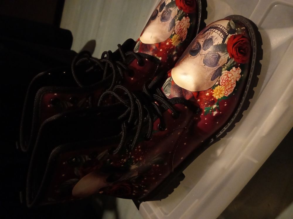 fausse doc martens en simili cuir Chaussures