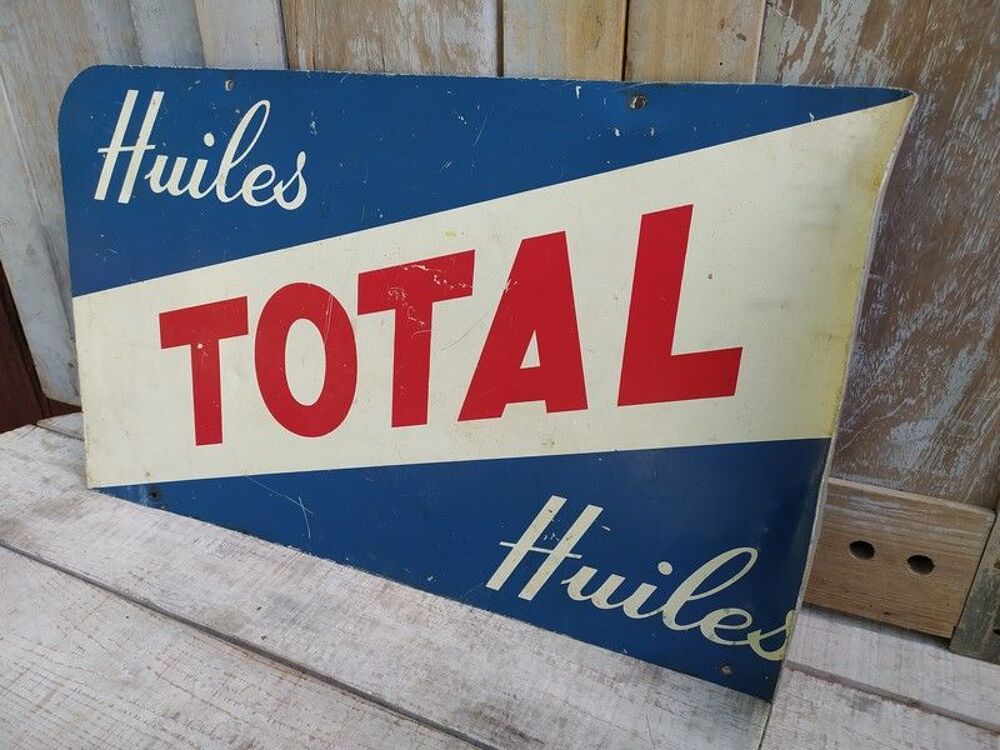 Ancienne Plaque Publicitaire Huiles Total 
