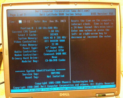 PC Portable retrogaming Dell D600 Wifi DVD/CDRW Windows XP 125 Fontenay-aux-Roses (92)