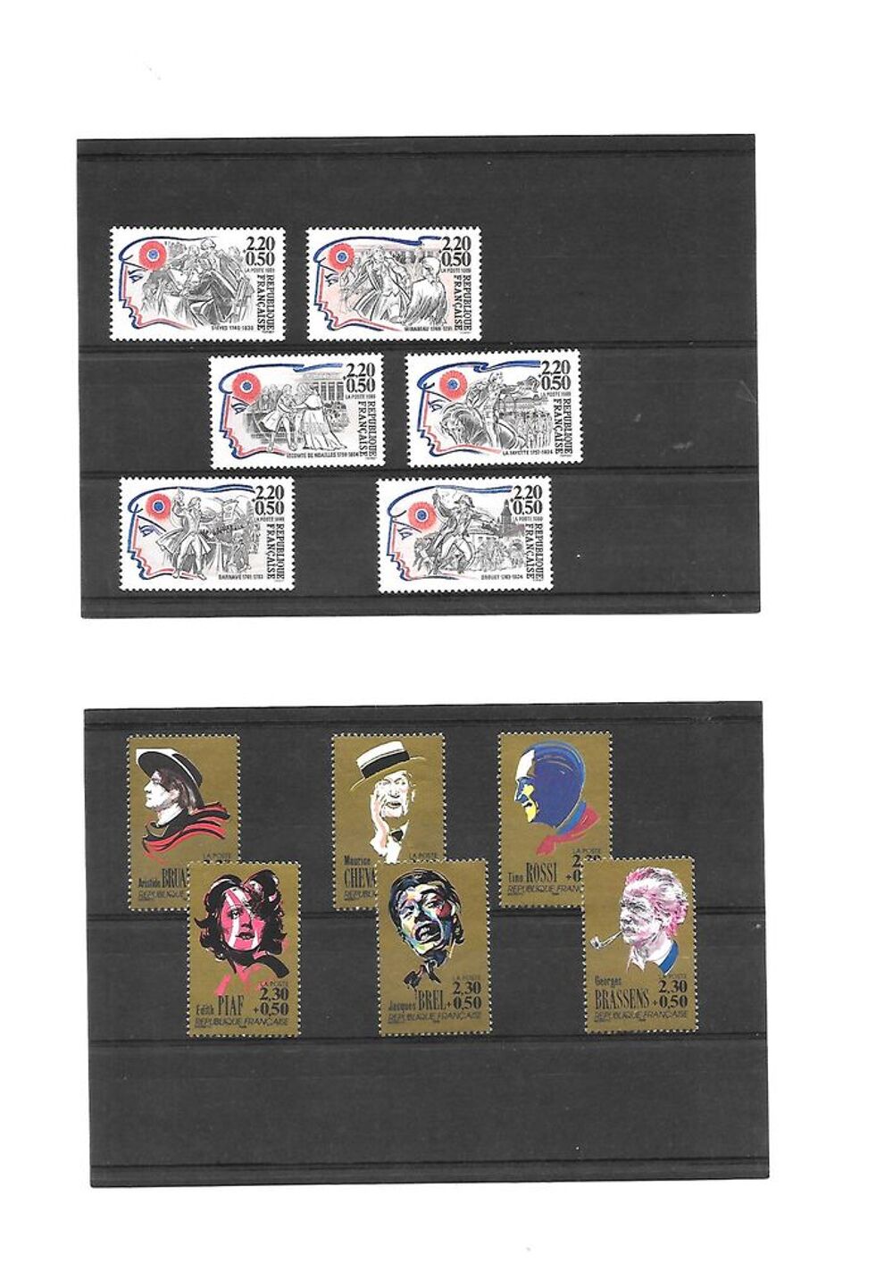 Timbres de FRANCE - S&eacute;ries " PERSONNAGES " 