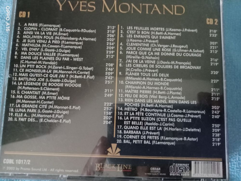  CD Coffret Chansons Souvenirs d' Yves Montand CD et vinyles