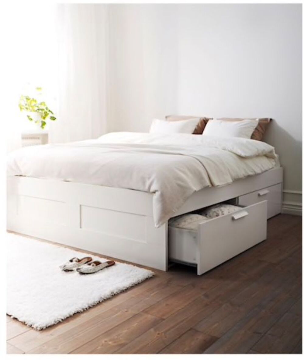 Lit a tiroirs + Matelas &agrave; m&eacute;moire de forme 180f200 Meubles
