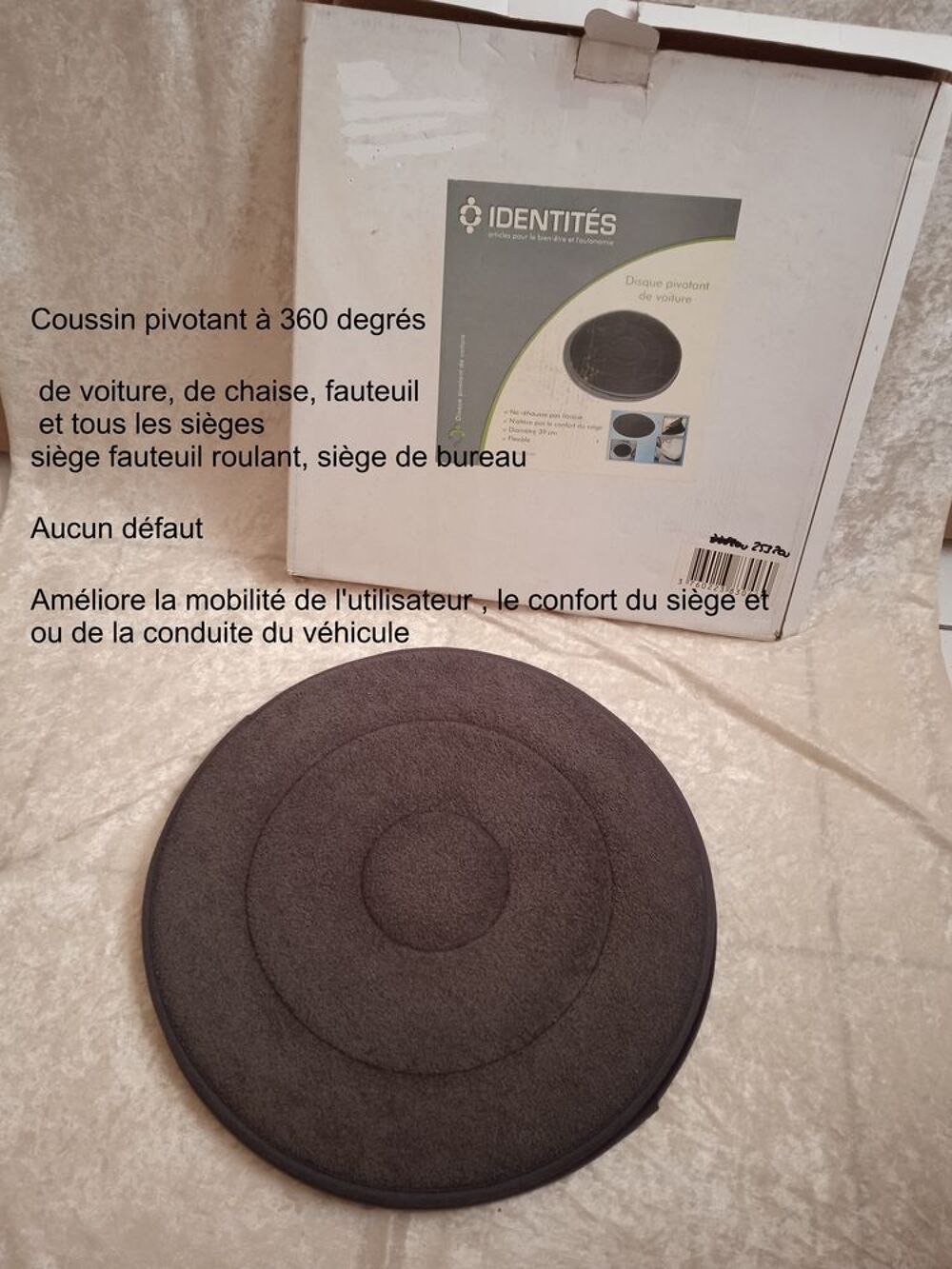 Coussin pivotant de voiture, de chaise, fauteuil et si&egrave;ge Décoration