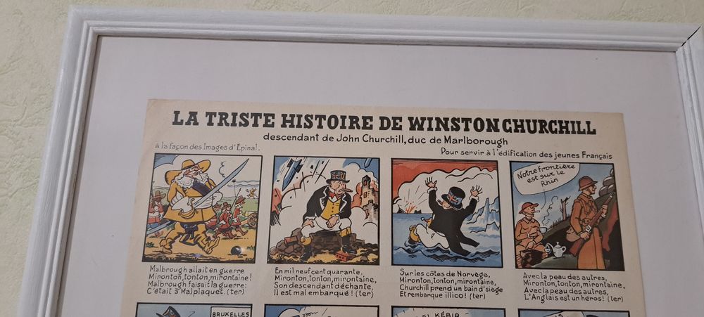 Cadre d&eacute;coratif avec affiche bande dessin&eacute;e originale 