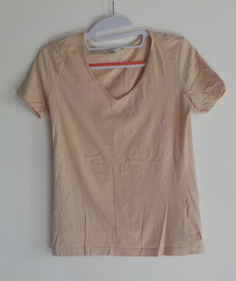 TSHIRT H&M TAILLE M COL V BEIGE 3 Bubry (56)