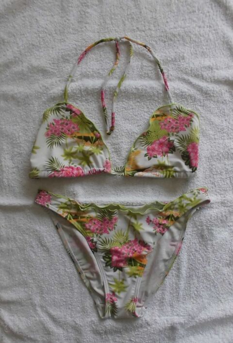 Maillot de bain blanc et fleurs - 2 pices 7 Rennes (35)