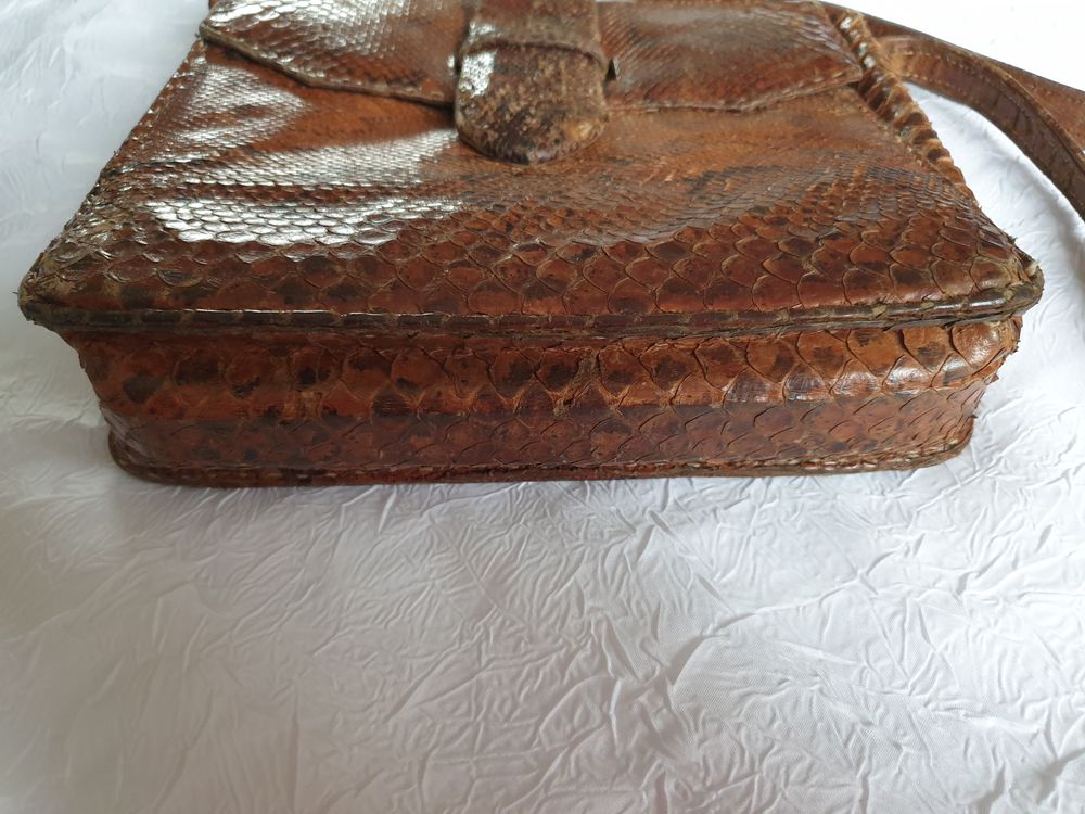 Sac croco vintage Maroquinerie