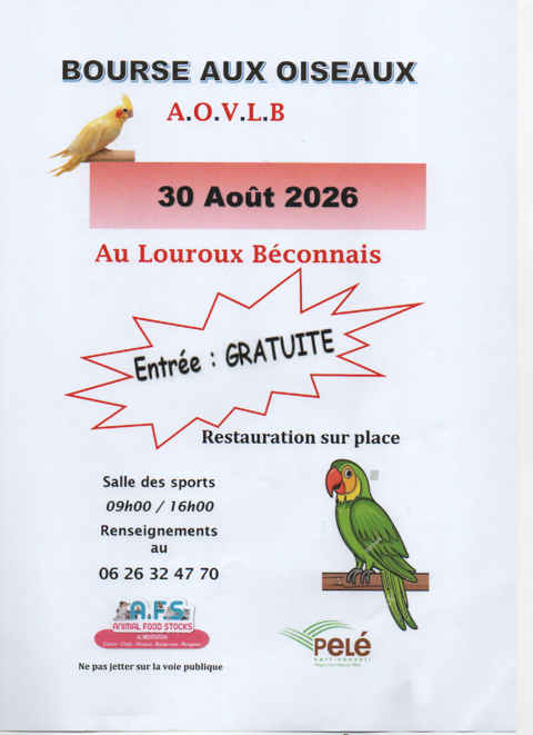 bourse aux oiseaux le louroux beconnais 49370 0 49370 Le louroux-béconnais