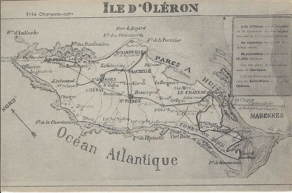 CPA Ol&eacute;ron carte g&eacute;ographique 