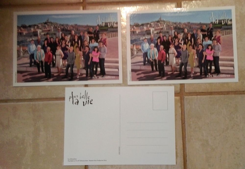 carte postale plus belle la vie les mistraliens - 1 euros l' 