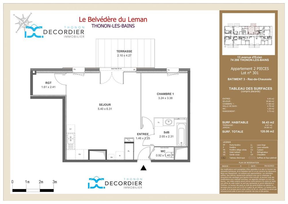 Vente Appartement À VENDRE - T2  NEUF  - CENTRE-VILLE -  THONON-LES-BAINS (74200) Thonon les bains