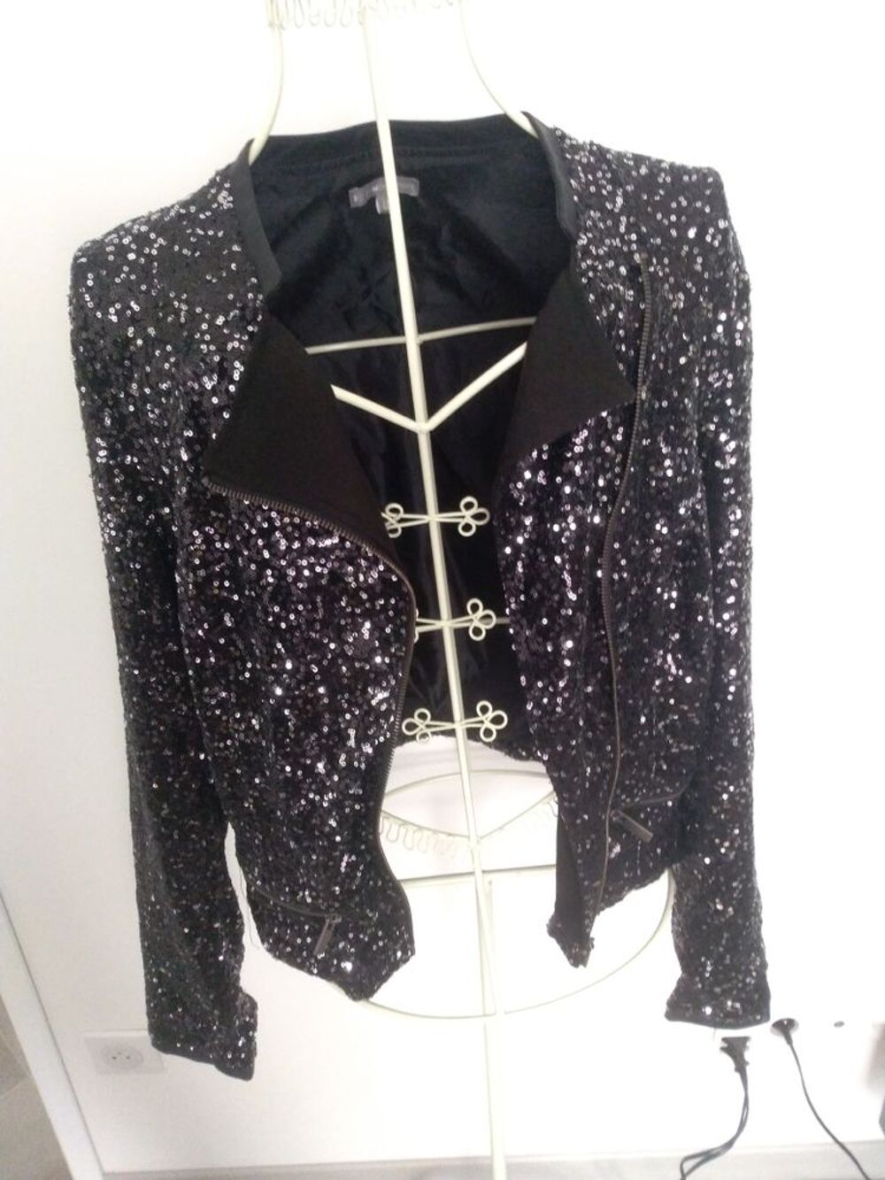 Veste &agrave; paillettes Vtements