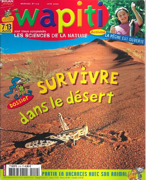 Magazine Wapiti ,de 7 à 13 ans 8 Tours (37)