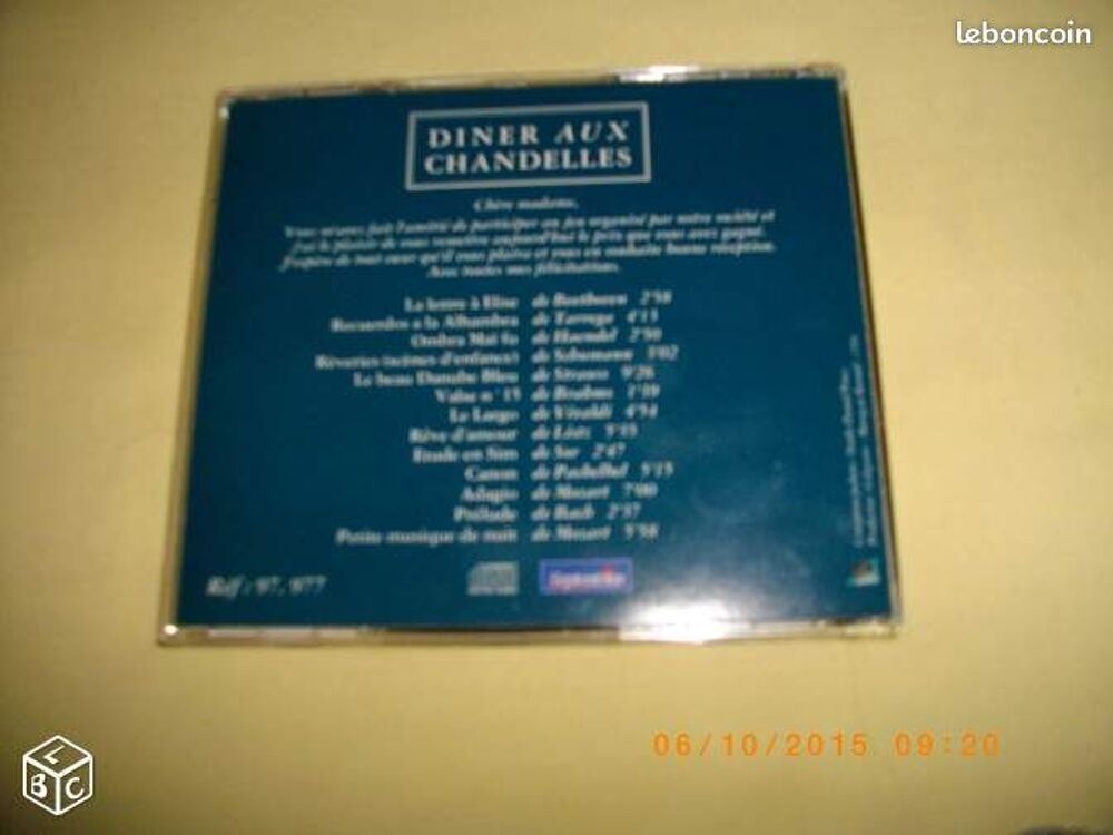 Cd "DINER AUX CHANDELLES" - (NEUF) Audio et hifi