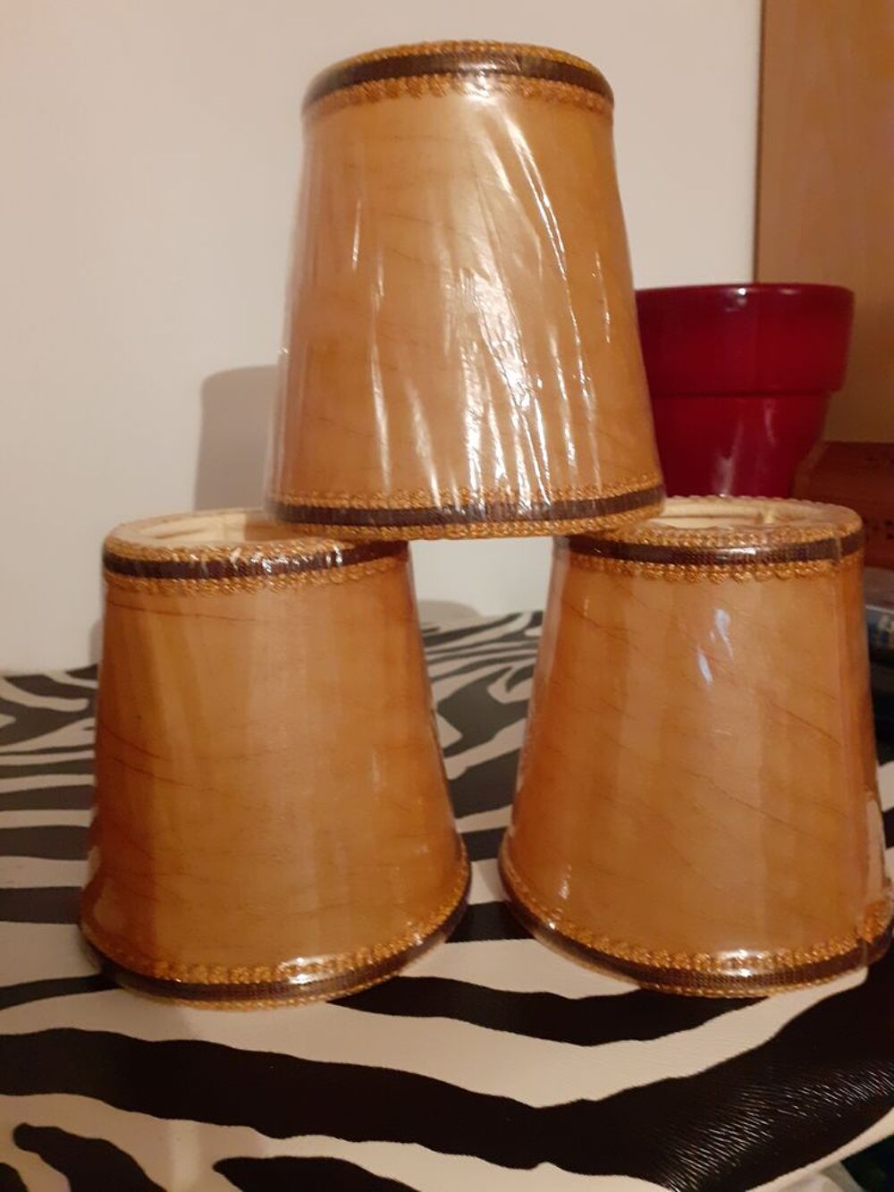 ABAT JOUR en VESSIE NEUF lot de 3 Décoration