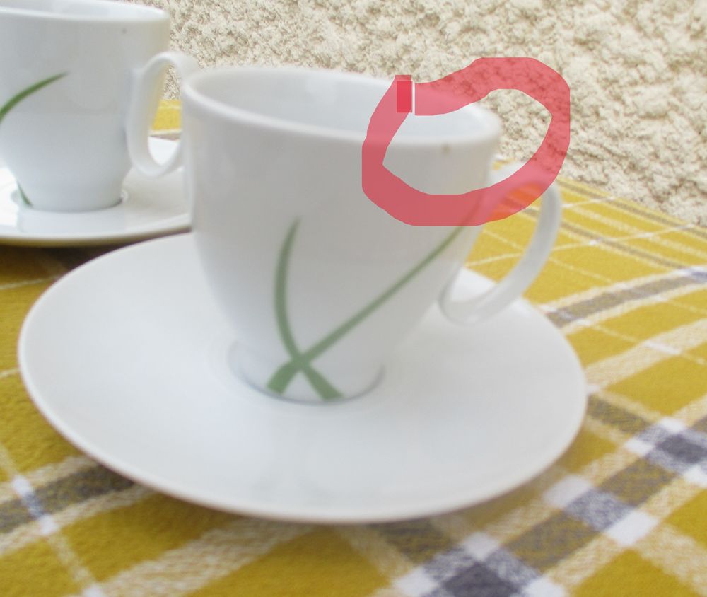 Lot de 4 Tasses &agrave; caf&eacute; avec Soucoupes en Porcelaine - Neuf Cuisine