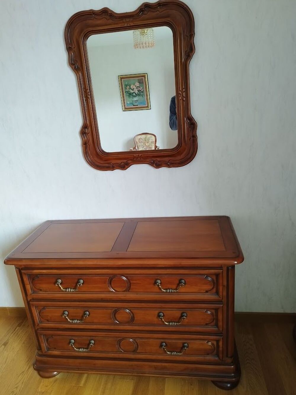 COMMODE MERISIER STYLE LOUIS XV Meubles