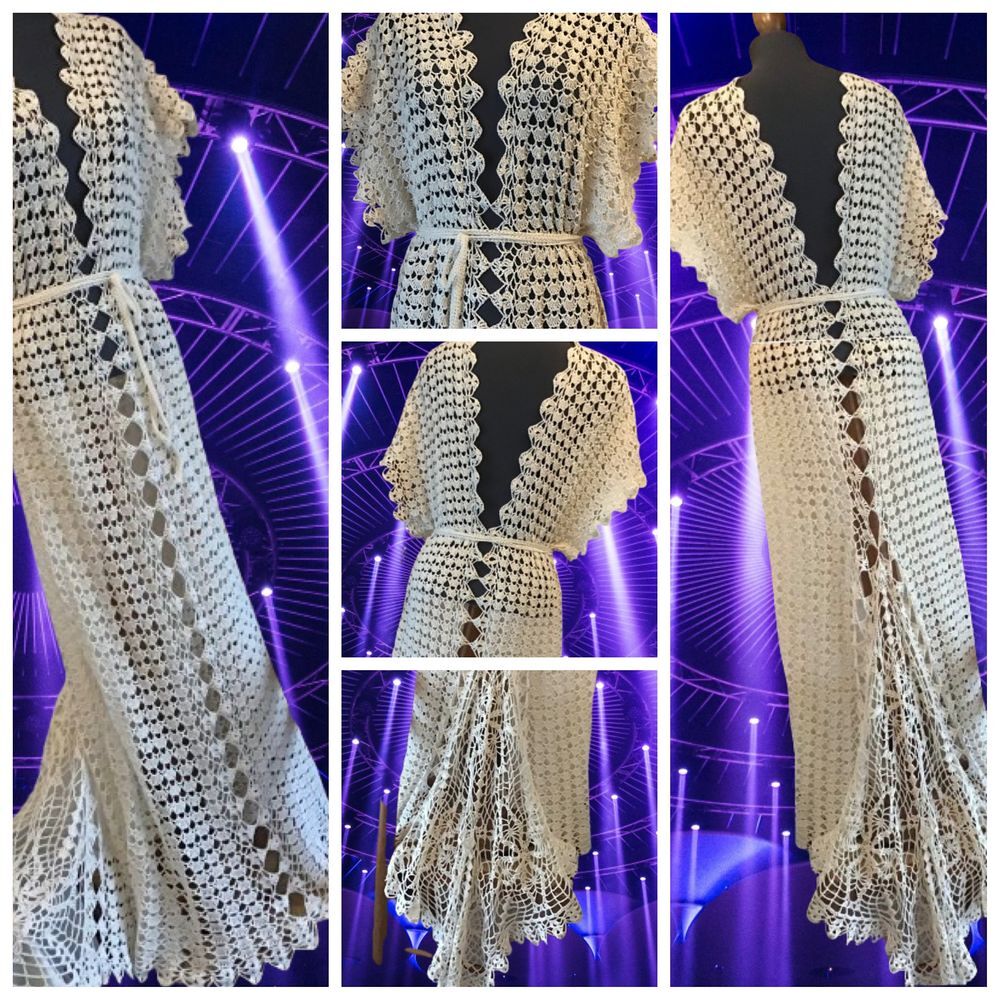 Chic robe de mari&eacute;e,mod&egrave;le unique,crochet fantaisie Vêtements