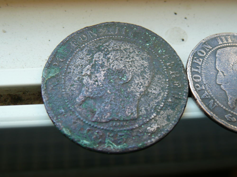 Lot de deux pi&egrave;ces Napol&eacute;on III t&ecirc;te nue 