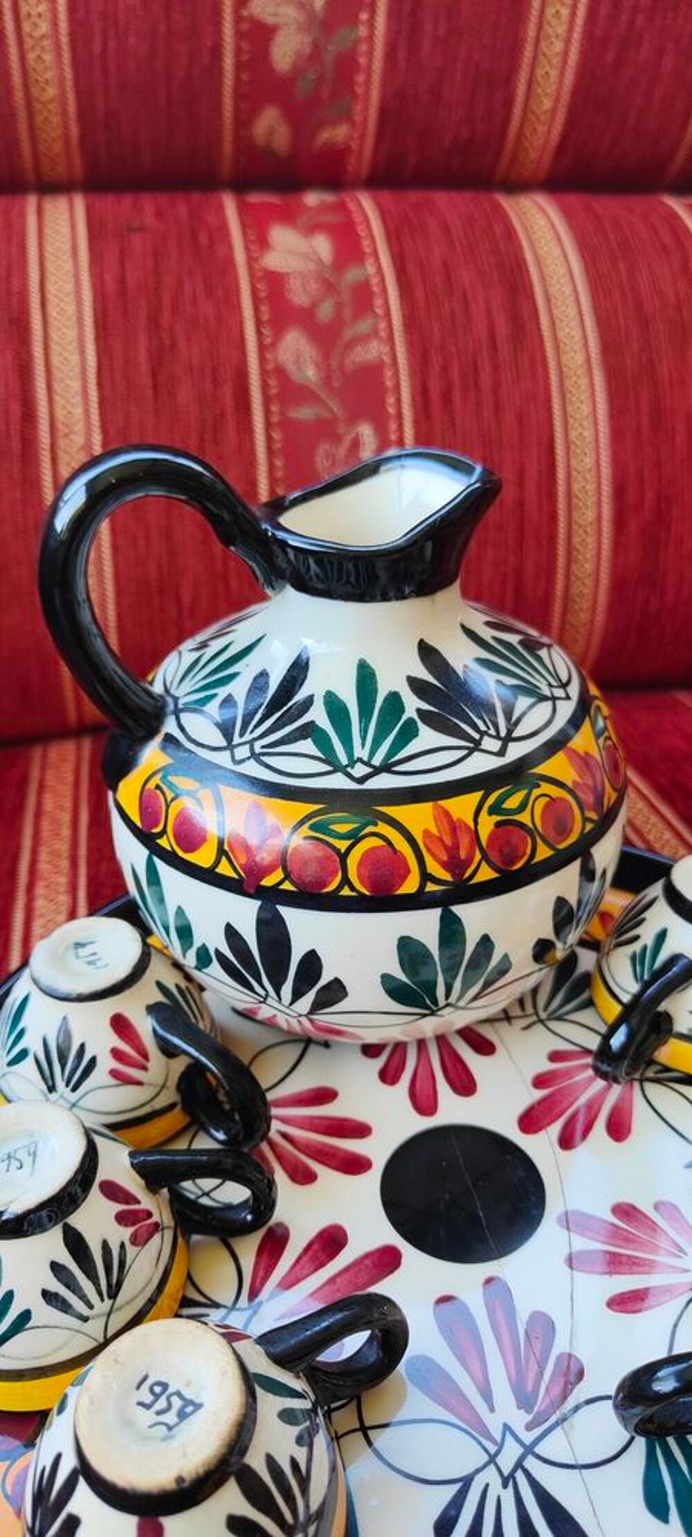 service liqueur St Jean de Bretagne num&eacute;rot&eacute; 1959 Décoration