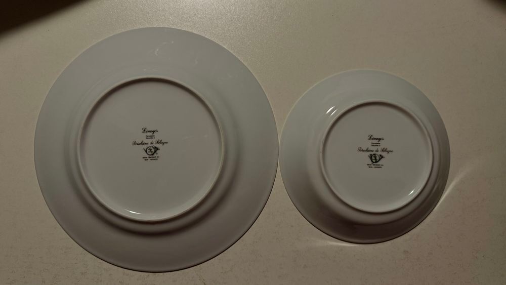 SERVICE DUO VAISSELLE LIMOGES PORCELAINE DE SOLOGNE Décoration
