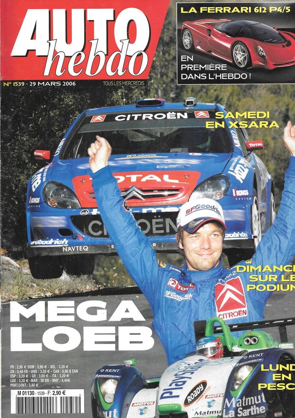 AUTO HEBDO n&deg;1539 2006 PEUGEOT 207 Sport Rallye Catalogne Livres et BD