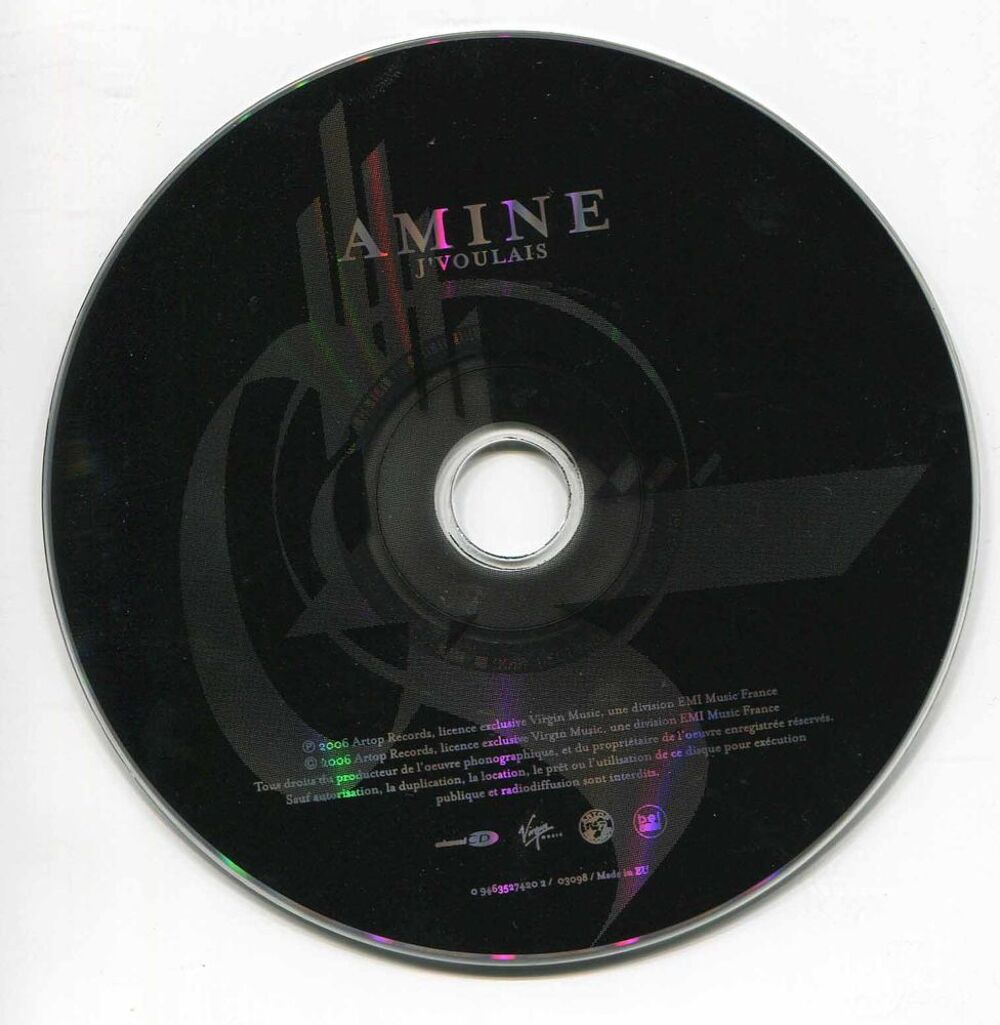 CD, Amine, J'Voulais CD et vinyles