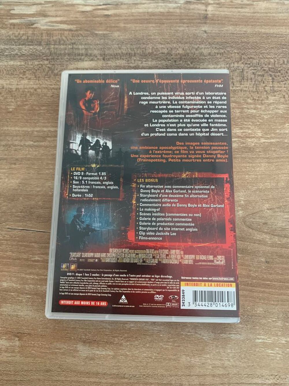 DVD " 28 jours plus tard " DVD et blu-ray