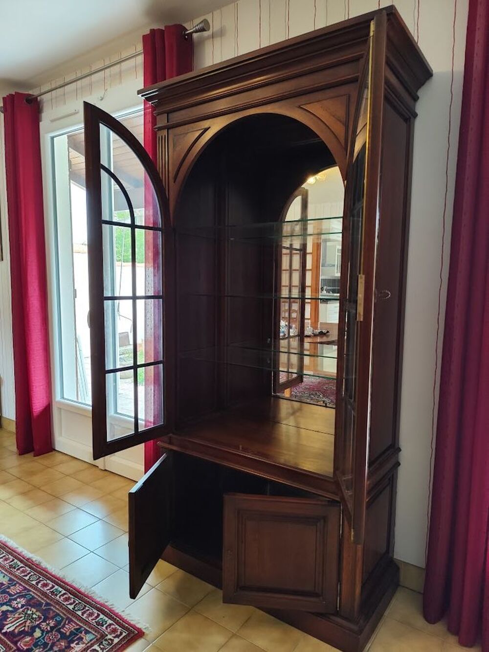 BIBLIOTHEQUE EN NOYER MASSIF Meubles