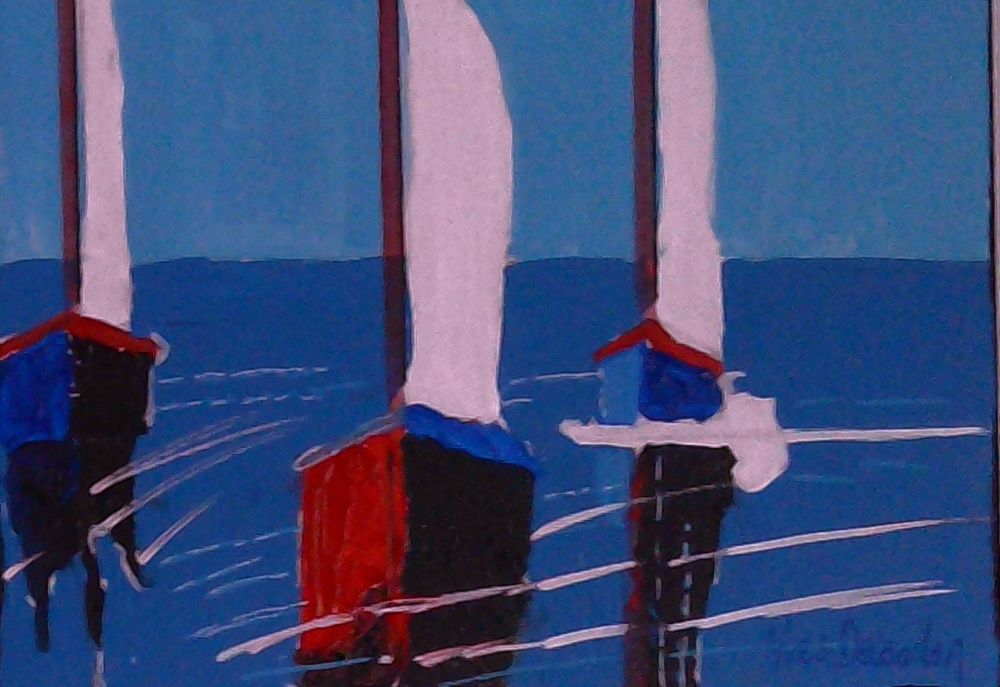 Tableau marine petit format " Verticale marines " Décoration