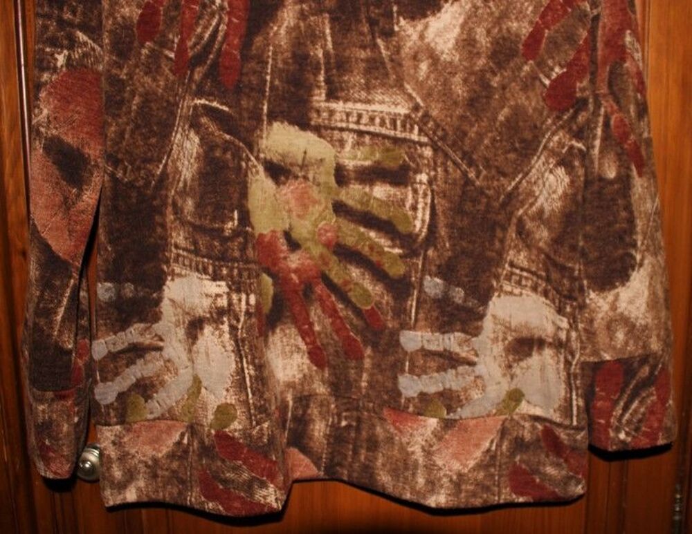 Haut T-shirt marron multicolore en Taille 46-48 Vêtements