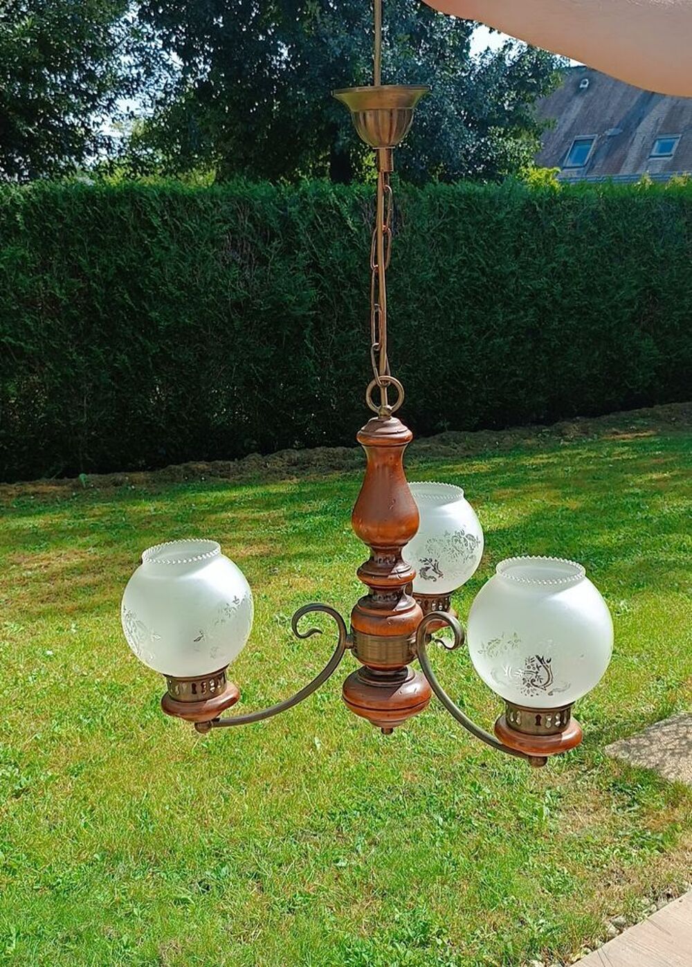 LUSTRE RUSTIQUE 3 BRANCHES Décoration