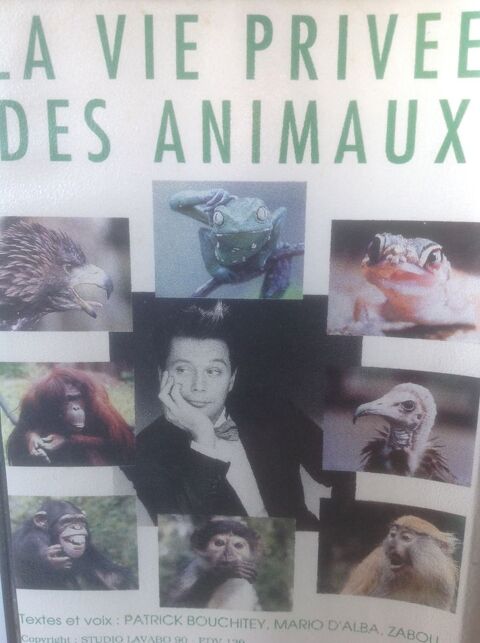 LA VIE PRIVÉE DES ANIMAUX DE P.BOUCHITEY K7 VIDEO Envoi Poss 2 Trégunc (29)