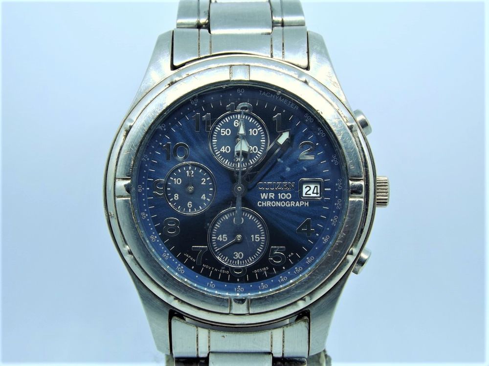 Rare chrono Citizen 0510-S91085 WR100 2012 Bijoux et montres