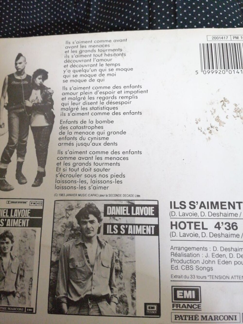Daniel Lavoie Ils s'aiment 1984 CD et vinyles
