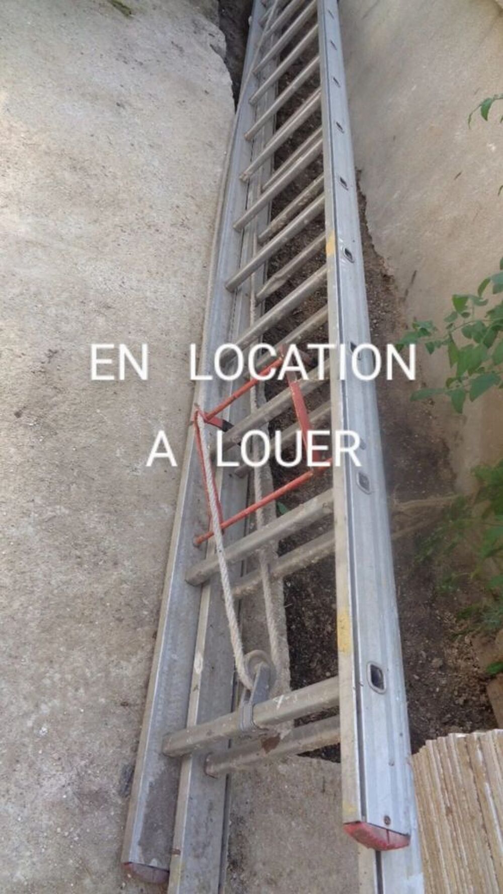 d'une &eacute;chelle coulissante de 10 m (2 x 5.00 m). Bricolage
