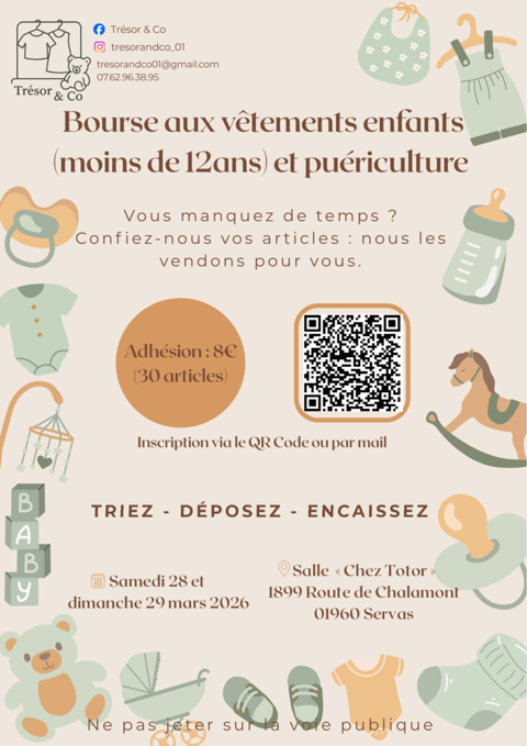 Bourse aux v�tements enfants et pu�riculture 0 Servas (01)