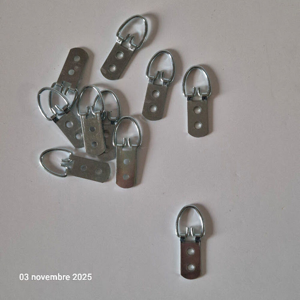 lot 10 crochets cadres en m&eacute;tal fixation murale, cadre phot Bricolage